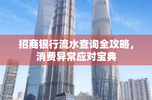 招商银行流水查询全攻略,消费异常应对宝典