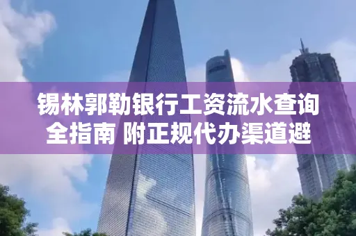 锡林郭勒银行工资流水查询全指南 附正规代办渠道避坑