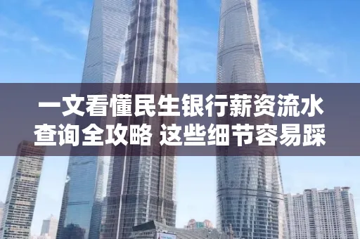 一文看懂民生银行薪资流水查询全攻略 这些细节容易踩雷