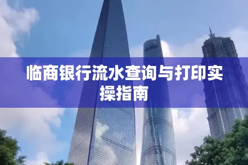 临商银行流水查询与打印实操指南