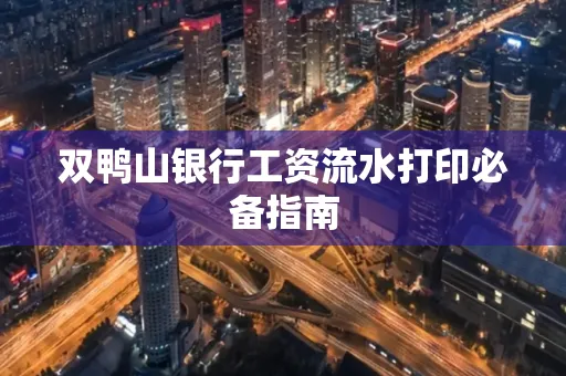 双鸭山银行工资流水打印必备指南