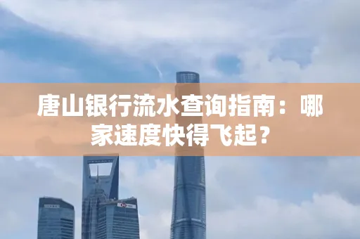唐山银行流水查询指南:哪家速度快得飞起?