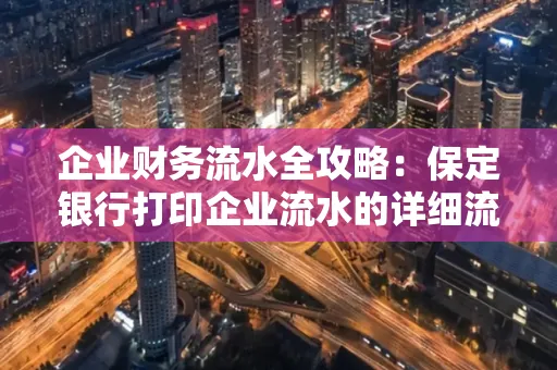企业财务流水全攻略:保定银行打印企业流水的详细流程与材料清单