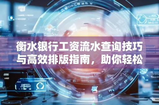 衡水银行工资流水查询技巧与高效排版指南,助你轻松通过贷款审批