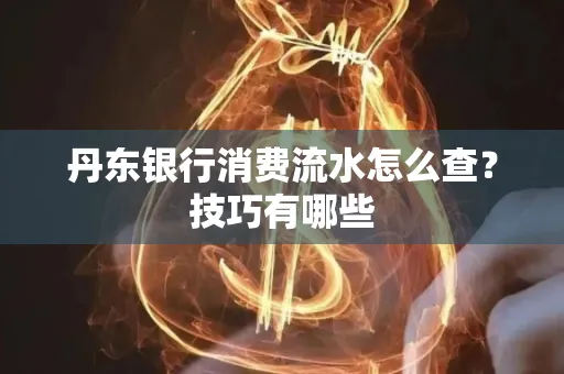 丹东银行消费流水怎么查？技巧有哪些