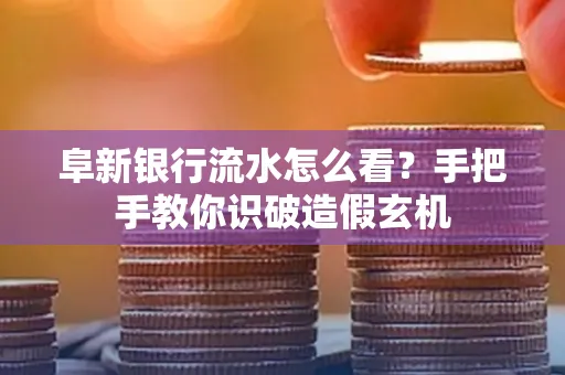 阜新银行流水怎么看？手把手教你识破造假玄机