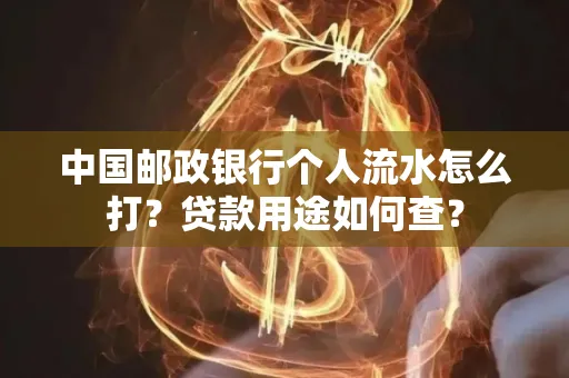 中国邮政银行个人流水怎么打？贷款用途如何查？