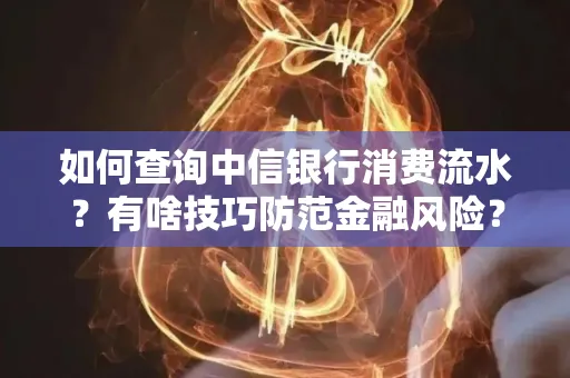 如何查询中信银行消费流水？有啥技巧防范金融风险？