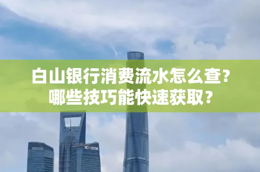 白山银行消费流水怎么查？哪些技巧能快速获取？