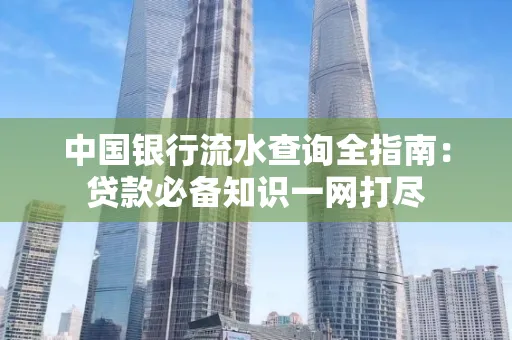 中国银行流水查询全指南:贷款必备知识一网打尽