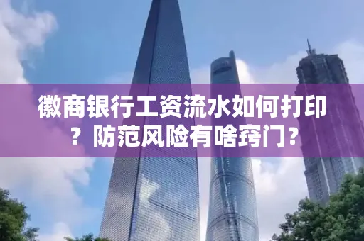 徽商银行工资流水如何打印?防范风险有啥窍门?