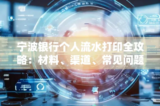 宁波银行个人流水打印全攻略:材料、渠道、常见问题一网打尽
