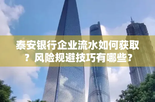 泰安银行企业流水如何获取?风险规避技巧有哪些?